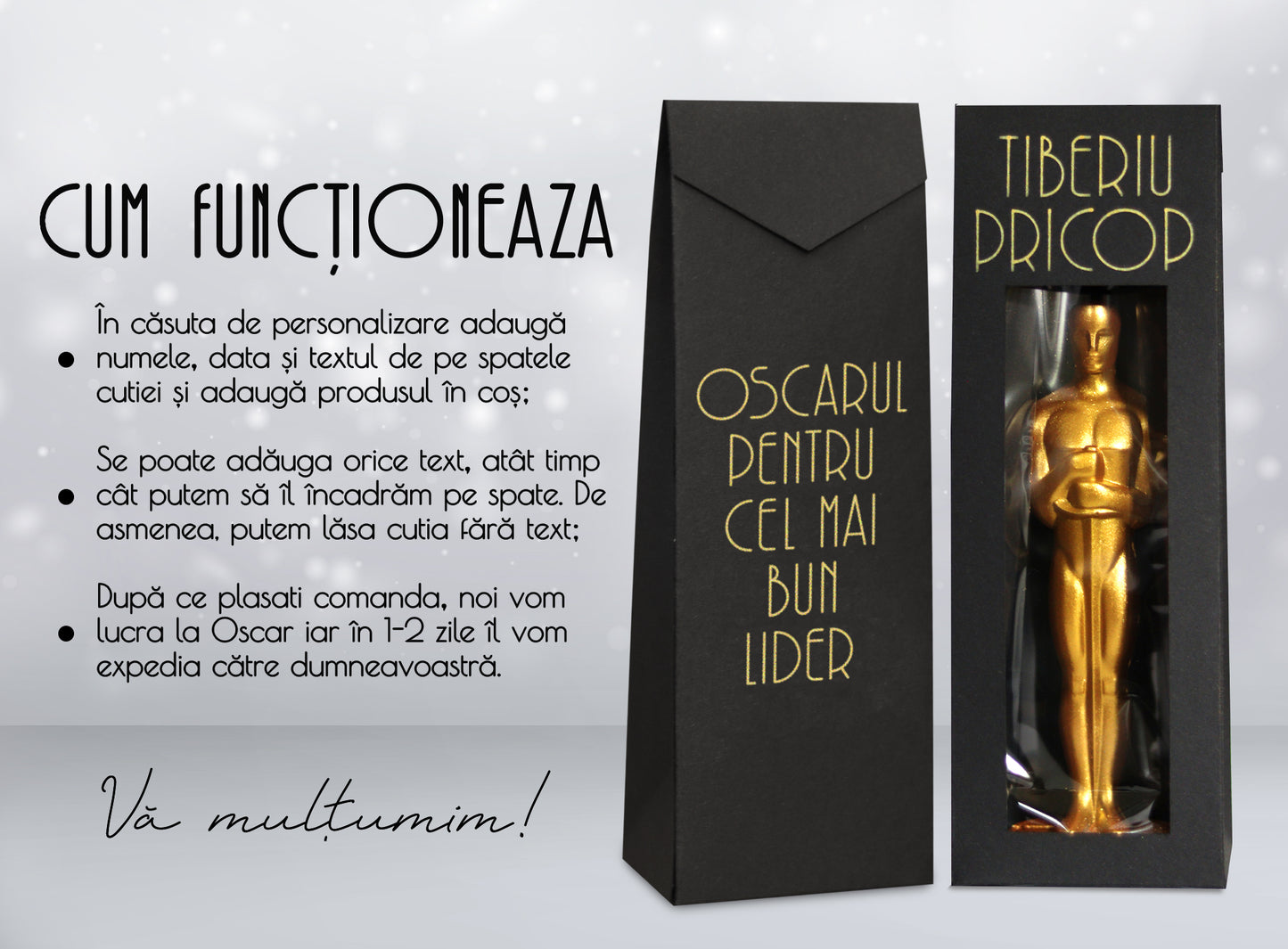 Oscar de Ciocolată - Cadou Personalizabil