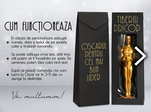 Oscar de Ciocolată - Cadou Personalizabil
