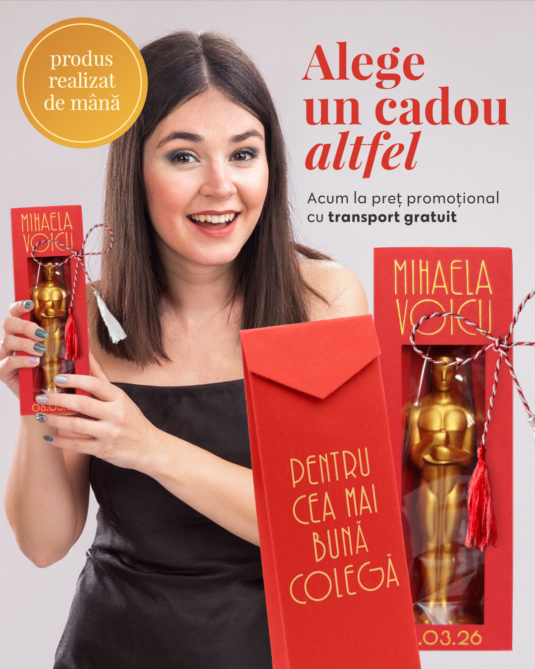 Oscar de Ciocolată - Cadou Personalizabil